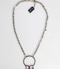 Collier Dolce &amp; Gabbana en laiton argenté avec pendentif logo DG pour homme