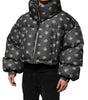 Dolce & Gabbana Black DG Monogram Full Zip Puffer Men Jacket