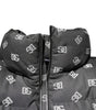 Dolce & Gabbana Black DG Monogram Full Zip Puffer Men Jacket
