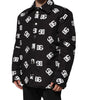 Veste coupe-vent en nylon noir Dolce &amp; Gabbana avec monogramme DG