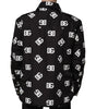 Veste coupe-vent en nylon noir Dolce &amp; Gabbana avec monogramme DG