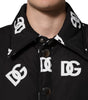 Veste coupe-vent en nylon noir Dolce &amp; Gabbana avec monogramme DG