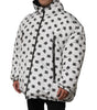 Dolce & Gabbana White DG Monogram Hooded Puffer Jacket