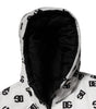 Dolce & Gabbana White DG Monogram Hooded Puffer Jacket