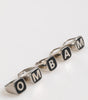 Bague ajustable Dolce &amp; Gabbana en laiton argenté avec lettrage, lot de 5 pièces
