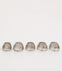 Bague ajustable Dolce &amp; Gabbana en laiton argenté avec lettrage, lot de 5 pièces