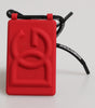 Dolce & Gabbana Red Rubber DG Embossed Adjustable Neck Strap Badge Holder