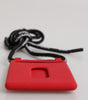 Dolce & Gabbana Red Rubber DG Embossed Adjustable Neck Strap Badge Holder