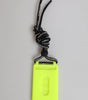 Dolce & Gabbana Yellow Green Rubber DG Embossed Adjustable Badge Holder