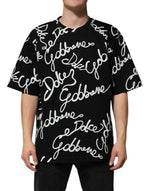 Dolce & Gabbana Camiseta cuello redondo algodón estampado logo negro