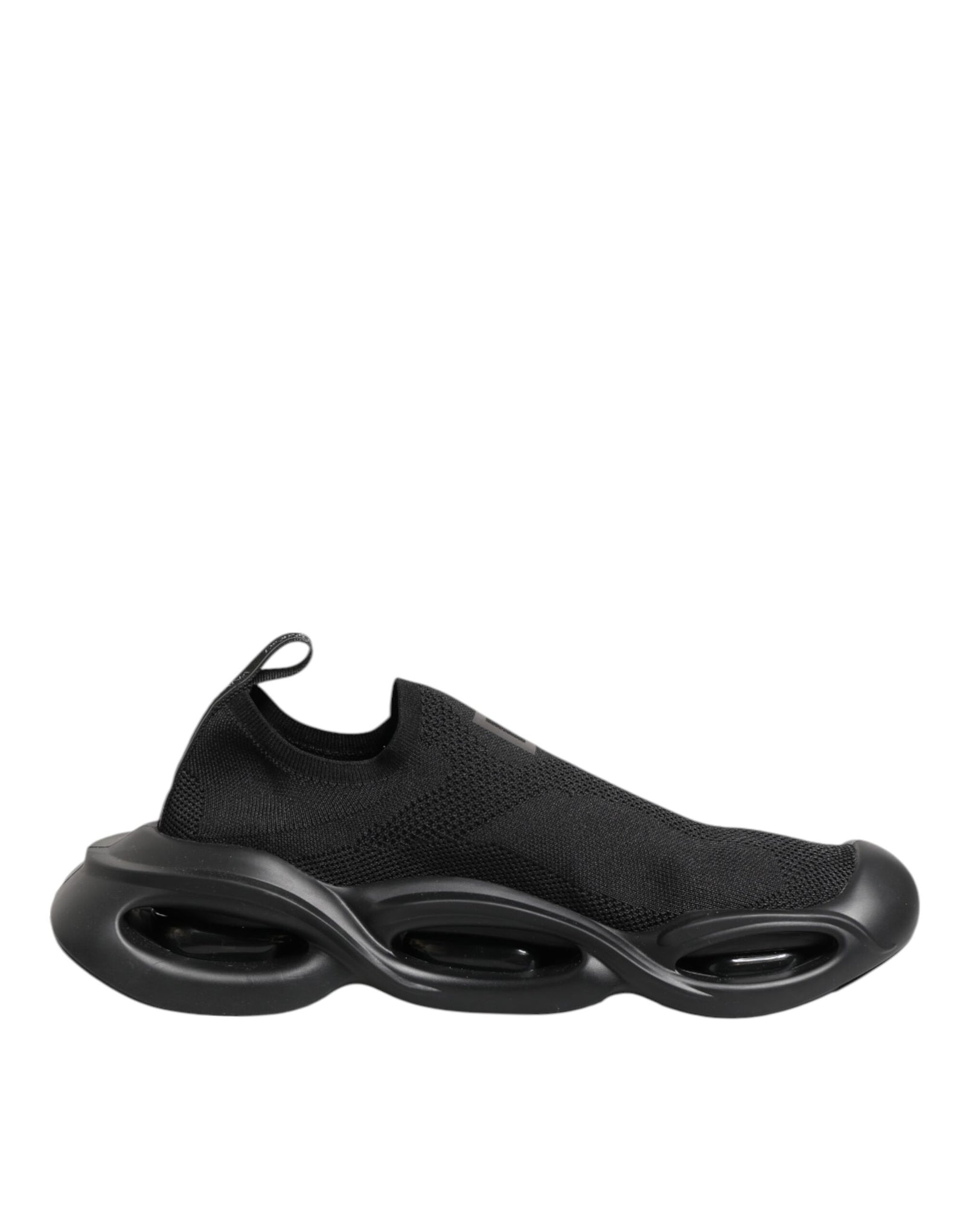 Dolce &amp; Gabbana Black Slip On Wave Low Top Men Sneaker Shoes