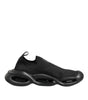 Dolce & Gabbana Black Slip On Wave Low Top Men Sneaker Shoes
