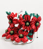 Sandales Dolce &amp; Gabbana à détails floraux blancs et rouges