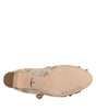 Dolce & Gabbana Gold Jacquard Crystal Mary Janes Pumps Shoes