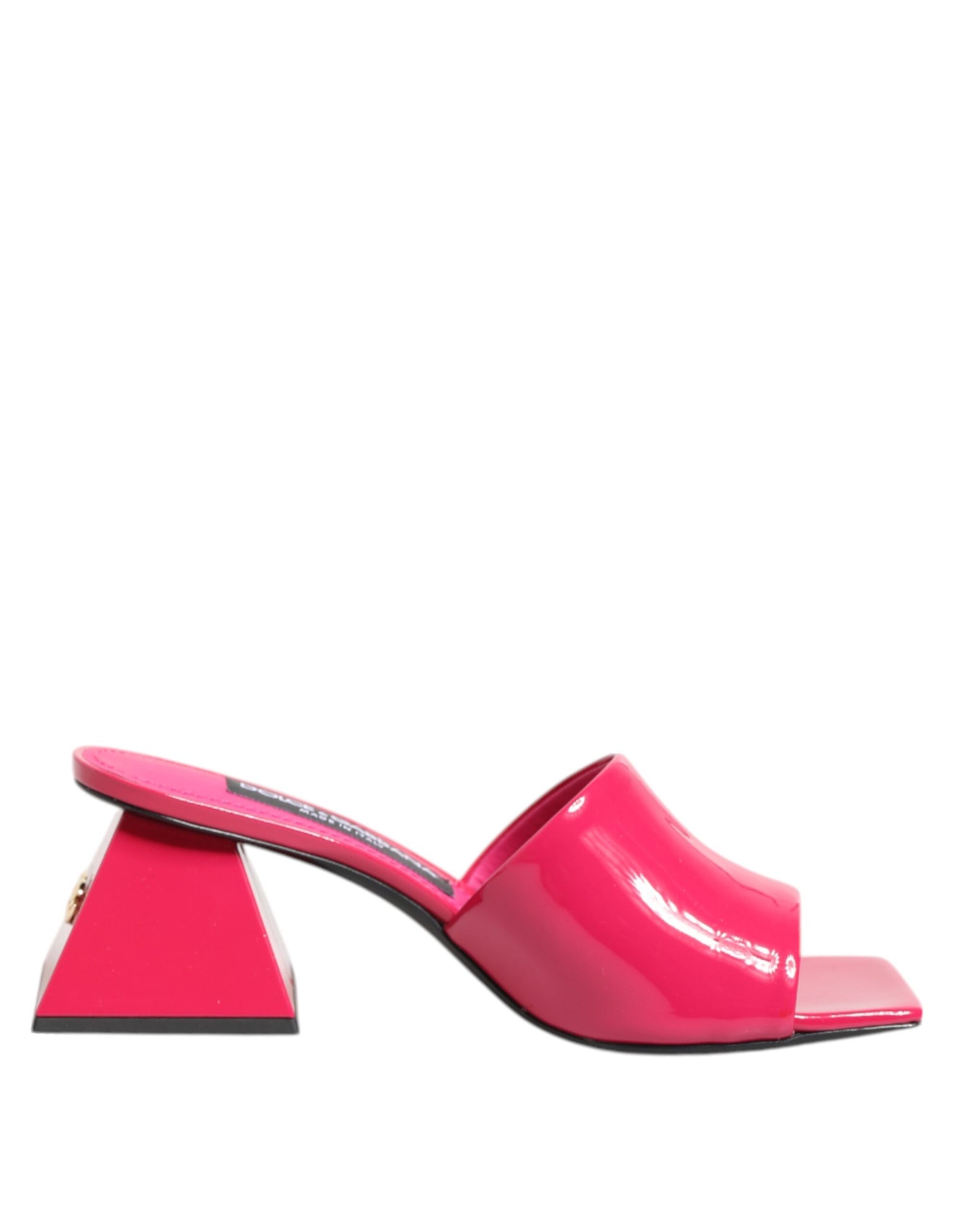 Dolce &amp; Gabbana Pink Open Toe Block Heel Mules Sandals Shoes