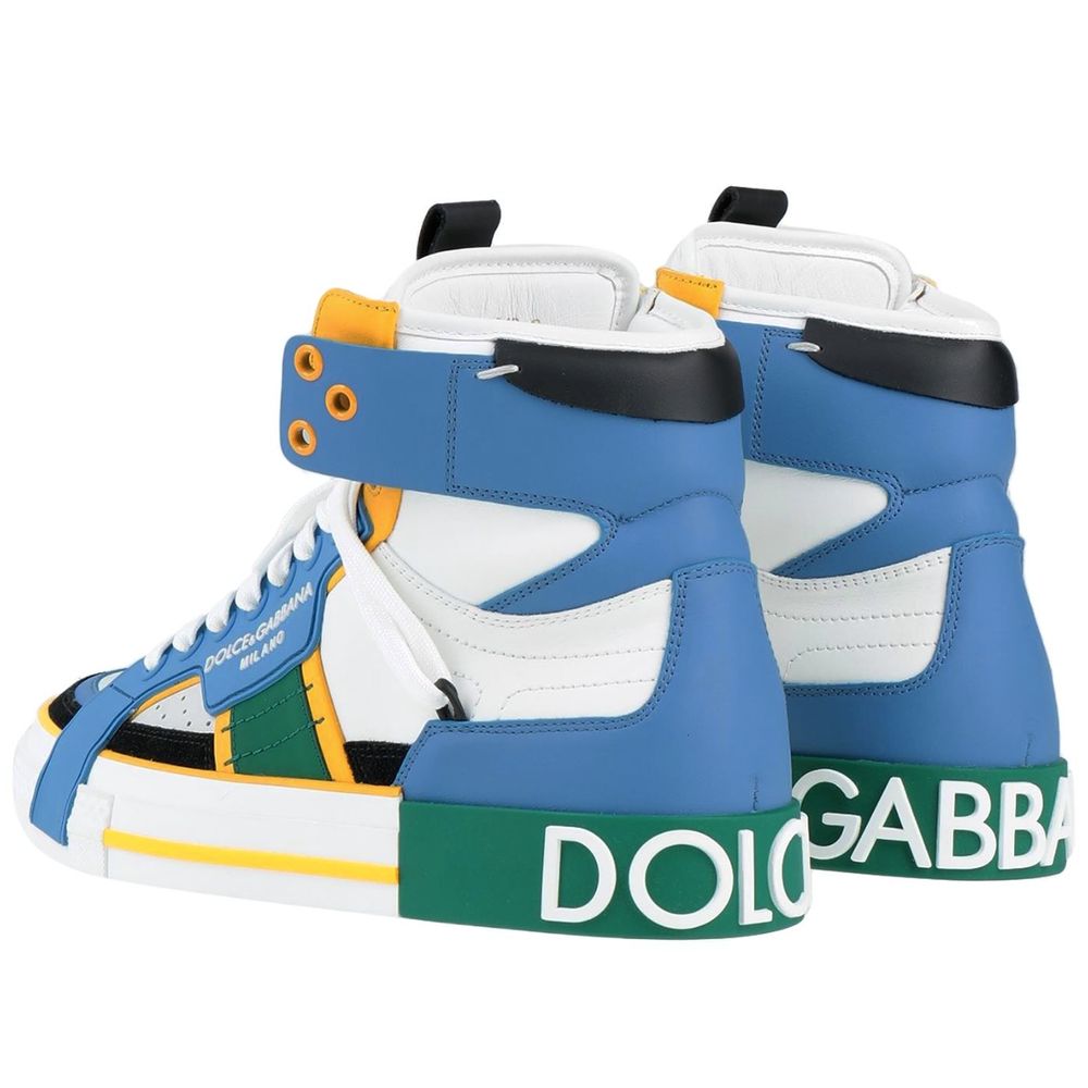 Dolce &amp; Gabbana Multicolor Calfskin Sneaker