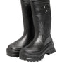 Dolce & Gabbana Metallic Black Pull On Rain Boots Men Shoes