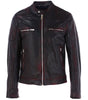 Veste en cuir de chèvre noir Dolce & Gabbana