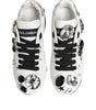 Dolce & Gabbana White Portofino Crystal Sneakers  Shoes