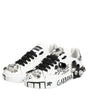 Dolce & Gabbana White Portofino Crystal Sneakers  Shoes