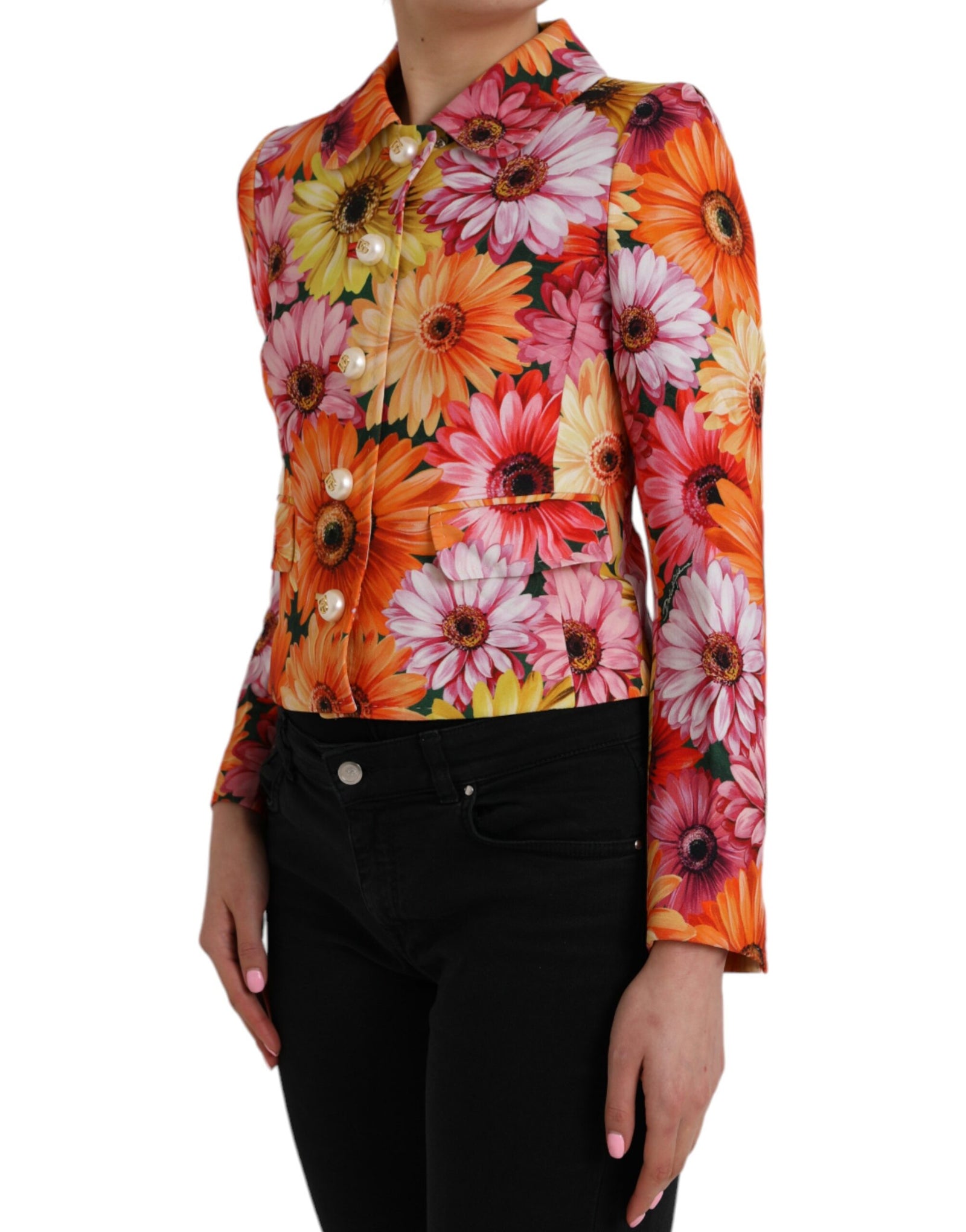 Veste fantaisie florale à imprimé marguerites multicolore Dolce &amp; Gabbana