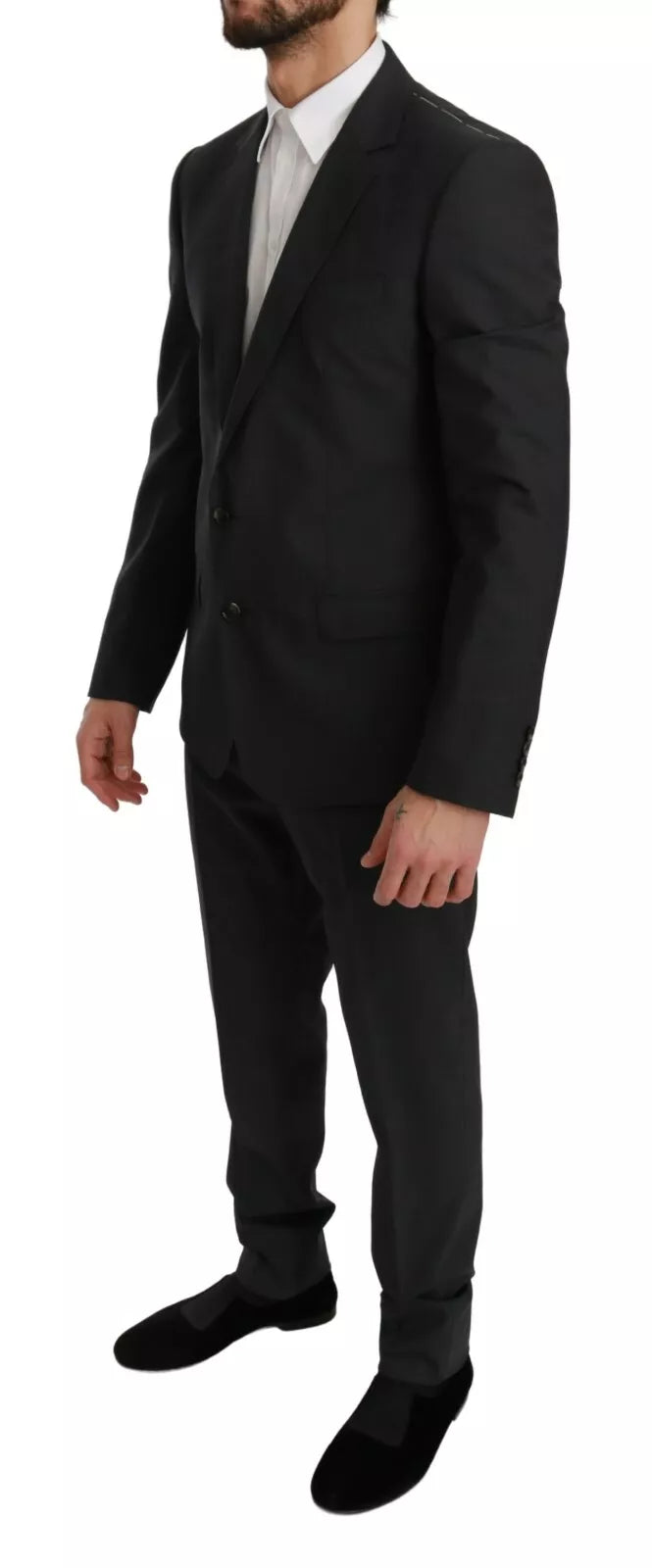 Costume gris en laine coupe slim Dolce &amp; Gabbana MARTINI