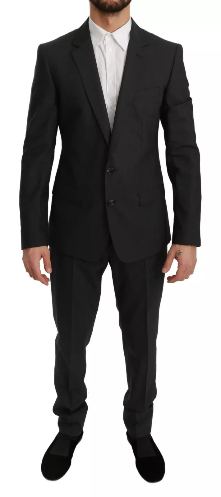 Dolce &amp; Gabbana Slim Fit MARTINI Wool Gray Suit