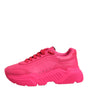 Dolce & Gabbana Pink Leather Daymaster Low Top Sneakers Shoes