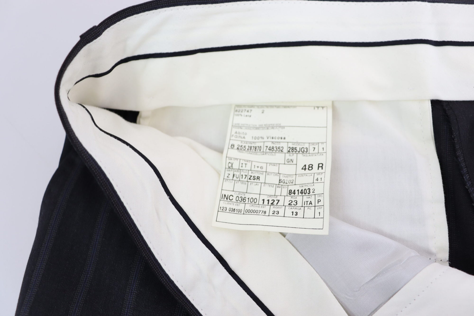 Pantalon habillé en laine mélangée grise Dolce &amp; Gabbana