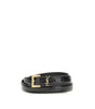 Saint Laurent Crocodile-effect Cassandre Belt