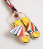 Dolce & Gabbana Red Yellow Mini Espadrille Style Charm Keychain Keyring