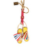 Dolce & Gabbana Red Yellow Mini Espadrille Style Charm Keychain Keyring