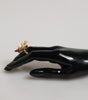 Dolce & Gabbana Gold Brass Resin Beige Dog Pet Accessory Ring