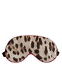 Dolce & Gabbana Brown Leopard Print Silk Women Accessory Sleep Eye Mask
