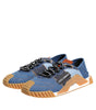 Dolce & Gabbana Blue Lace Up Low Top NS1 Sneakers Shoes