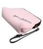 Dolce & Gabbana Pink Solid Nylon DG Logo Print Clutch Zip Borse Pouch Bag