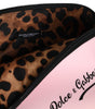 Dolce & Gabbana Pink Solid Nylon DG Logo Print Clutch Zip Borse Pouch Bag