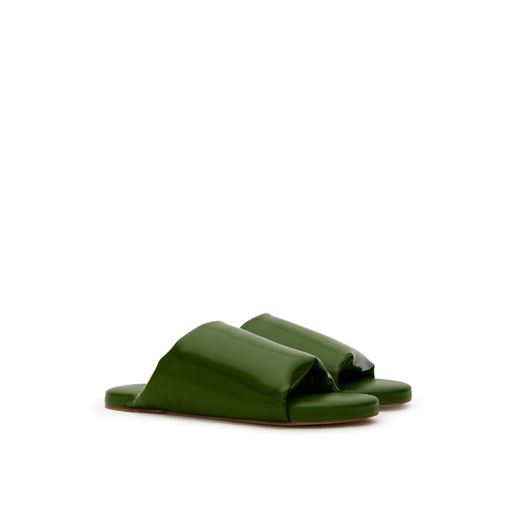 Bottega Veneta Zapatilla de piel verde