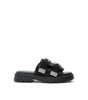 Bottega Veneta Black Cotton Slipper