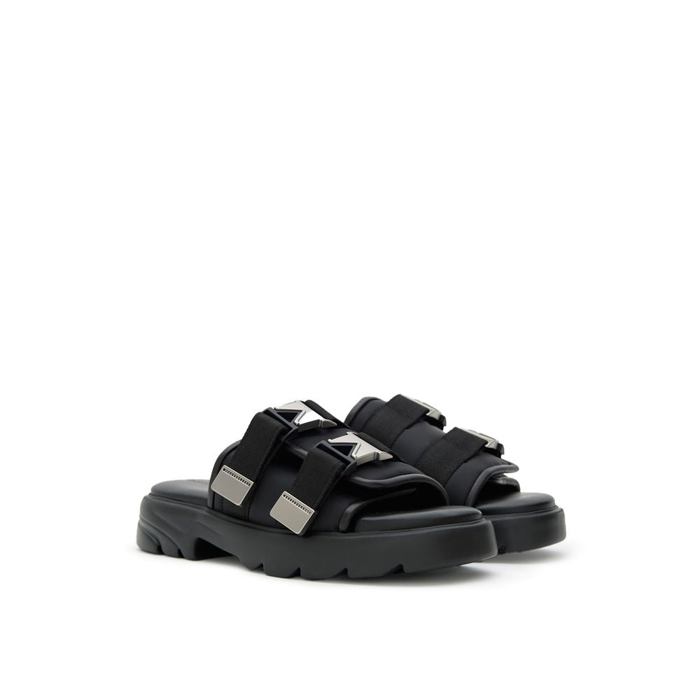 Bottega Veneta Black Cotton Slipper