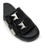 Bottega Veneta Black Cotton Slipper
