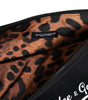 Dolce & Gabbana Black Solid Nylon DG LogoPrint Clutch Zip Borse Pouch Bag