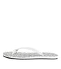 Dolce & Gabbana Black White Logo Beachwear Flats Slipper Shoes