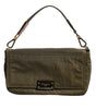 Dolce & Gabbana Dark Green Nylon Logo Plaque Shoulder Strap Borse Bag