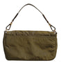 Dolce & Gabbana Dark Green Nylon Logo Plaque Shoulder Strap Borse Bag