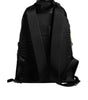 Dolce & Gabbana Black Logo Tape Polyamide School Travel Backpack Men Bag