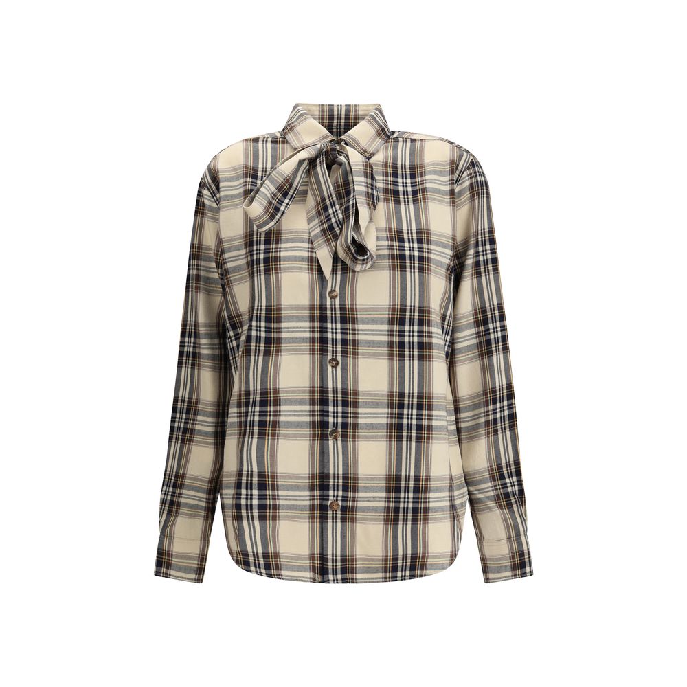 Saint Laurent Tartan lavallière Shirt