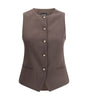 Giorgio Armani Single-breasted hemp and viscose Vest