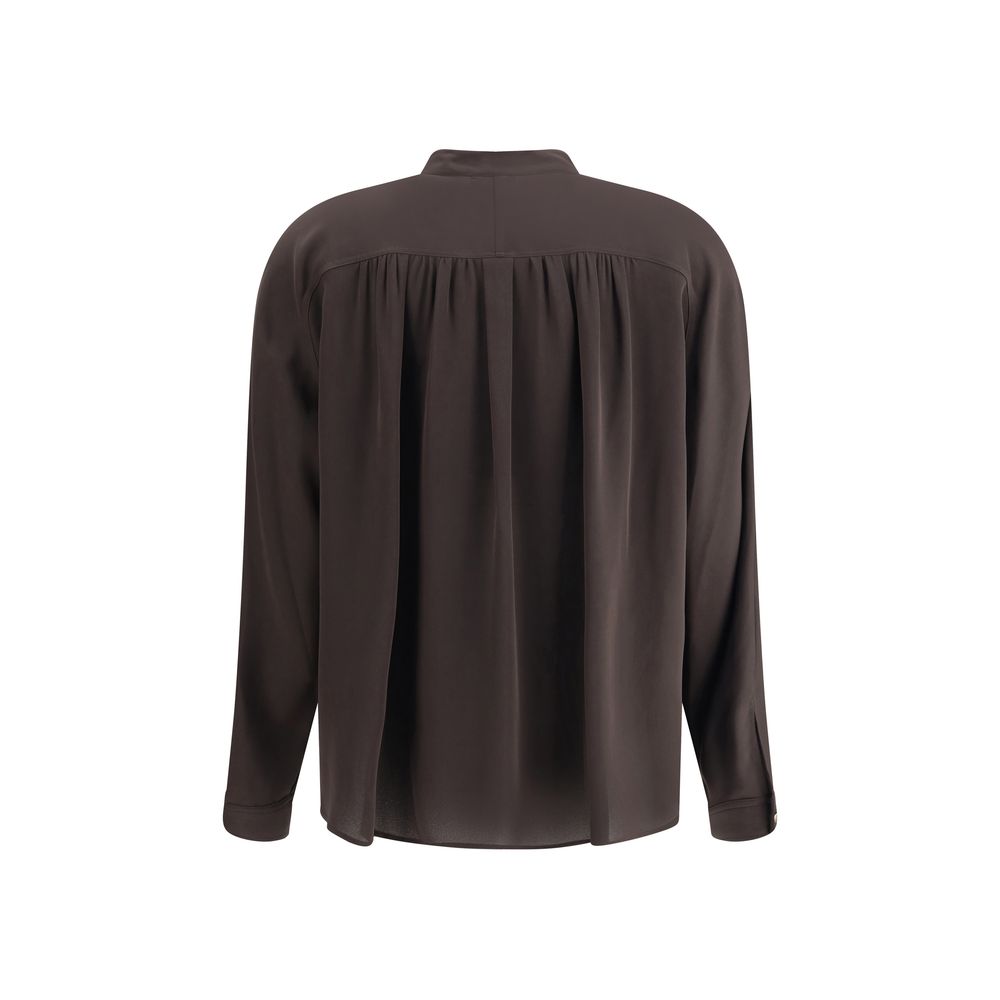 Giorgio Armani Camisa de seda de doble botonadura