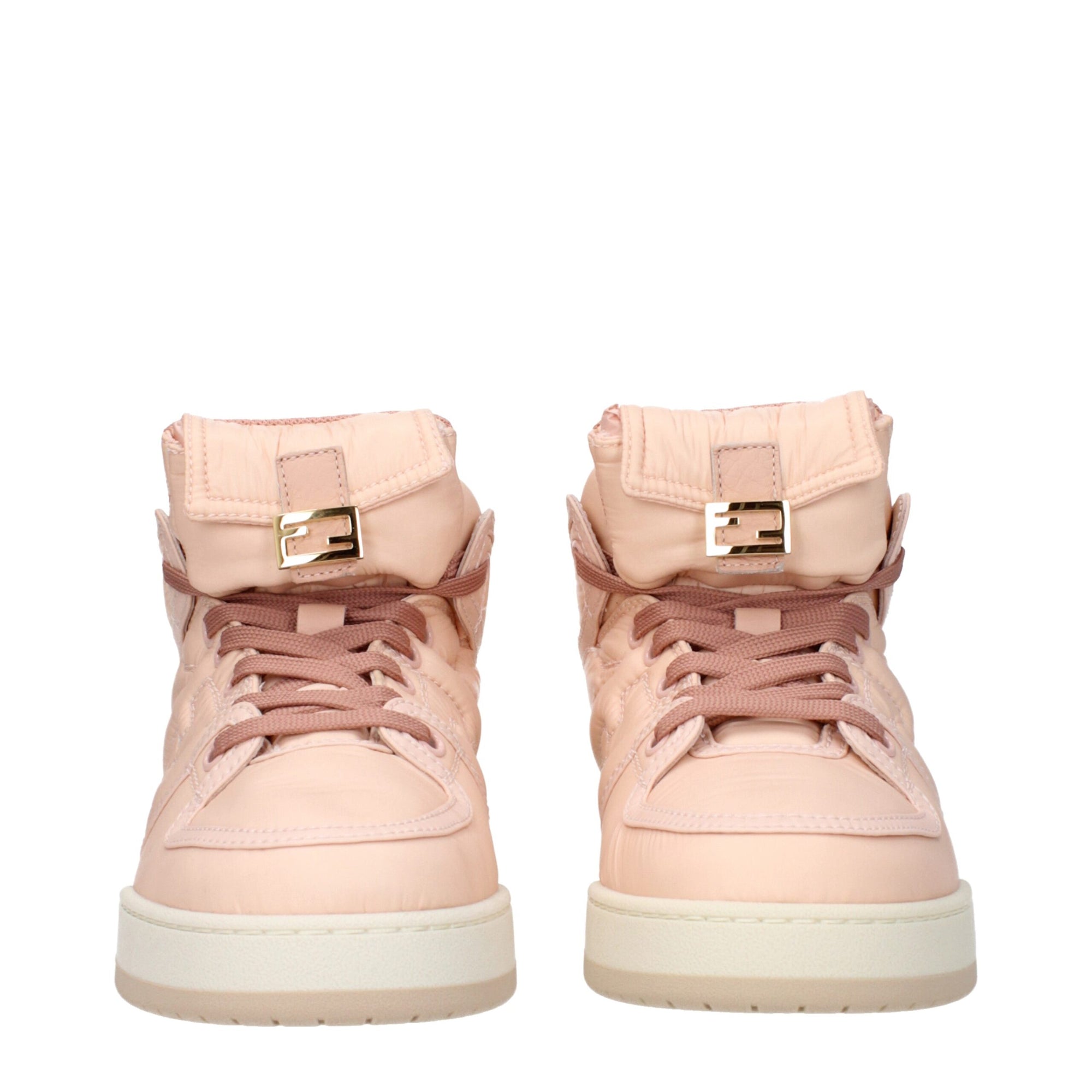 Baskets montantes Fendi en nylon rose